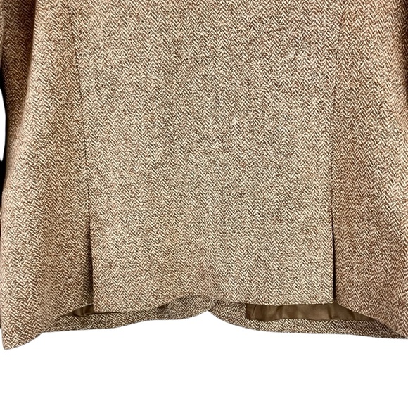 Vintage Due Per Due Bloomingdales Wool Silk Blend Blazer Herringbone Tweed 10/12 - Picture 9 of 13